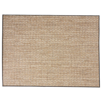 Dorvall Indoor/Outdoor Area Rug, Black and Ivory, 84wx63dx0.16h