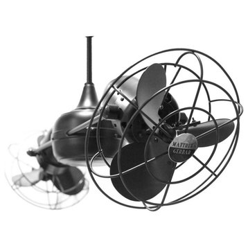 Matthews Duplo-Dinamico 39" Indoor Ceiling Fan in Matte Black