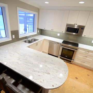 White Painted Maple Shaker Style Cabinets