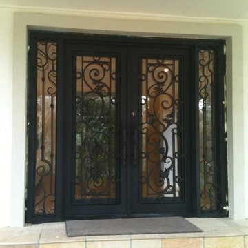Iron entry door for Australia's residence
