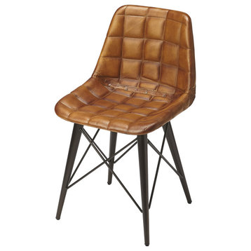 Butler Patty Brown Leather Side Chair