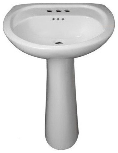 Proflo 16.5'' White Vitreous China Oval Drop-in Bathroom Sink With Faucet And Overflow Pofl1124
