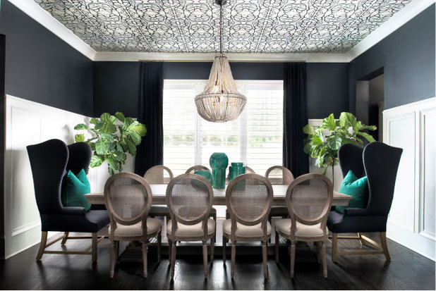 Transitional Dining Room by Pineapple House Interior Design