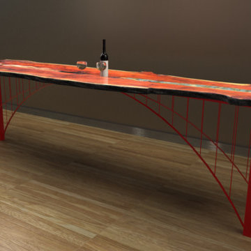 Redwood Stand n' Sip Table