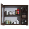 29.5" Medicine Cabinet, Brown Elm Wood Texture Finish, Brown Elm