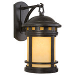 Yosemite Home Decor - 9.1 Fluorescent Exterior Sconce - Fluorescent exterior light in dessert night finish with frosted glass. Requires (1) 13-watt, T8 fluorescent bulb (not included in purchase).