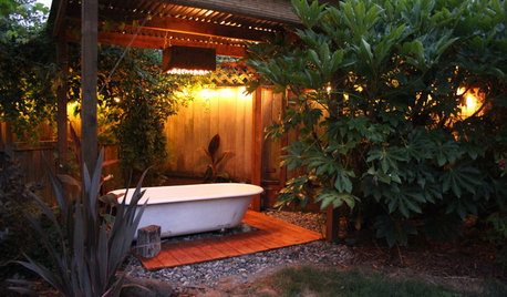 See a Soothing Backyard Bathhouse Born From a Salvaged Tub