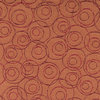 Orange Red and Burgundy Overlapping Circles Upholstery Fabric By The Yard