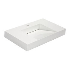 Aquamoon Venice Infinity Modern Bathroom Vessel Sink, 31 1/4"