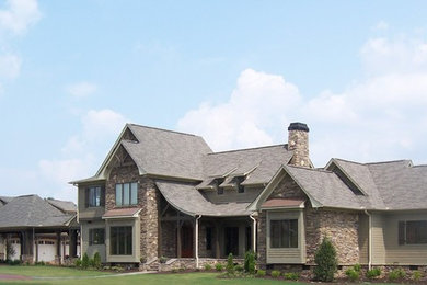 Craftsman two-story concrete fiberboard exterior home idea in Other