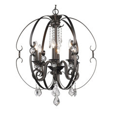 Ella 6-Light Chandelier, Brushed Etruscan Bronze