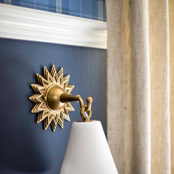 Serene & Color-Infused Waban Victorian: Vintage Americana Nursery Sconce