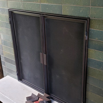 Teton Angle Iron Fireplace Doors