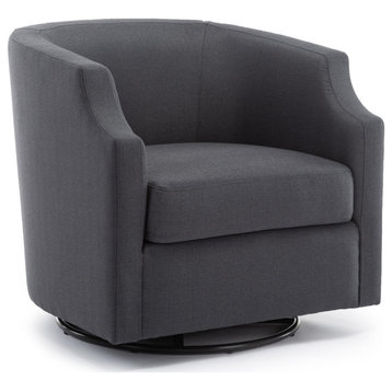 Infinity Swivel Barrel Chair, Gray
