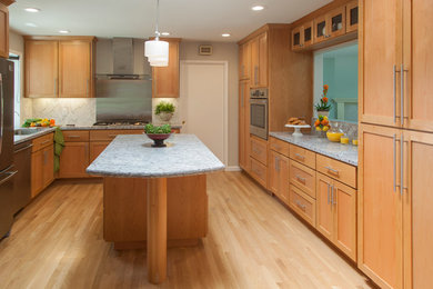 Example of an arts and crafts kitchen design in Other