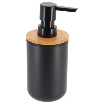 Black Bath Hand Soap & Lotion Dispenser PADANG 10 FL OZ Bamboo