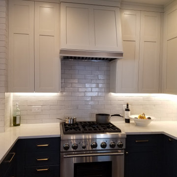 Manchester NH White Terra Cotta Tile Backsplash in Subway Style