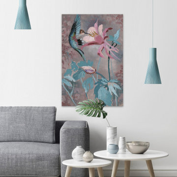 "Blooming Haven" Painting Print on Wrapped Canvas