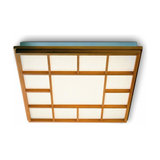 Square LED ceiling light Kyoto 13, beech