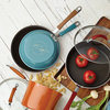 Cucina Hard Enamel Nonstick Twin Pack Skillet Set, Agave Blue