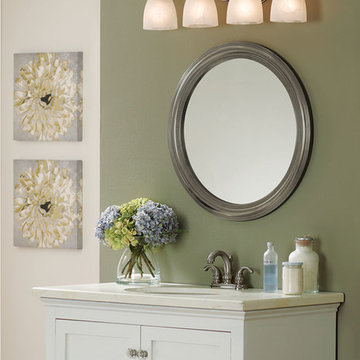 Sea Gull Lighting 4-Light Wall Sconce, Antique Brushed Nickel and Etched White A