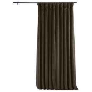 Signature Java Doublewide Blackout Velvet Curtain Single Panel -  Transitional - Curtains - by Half Price Drapes | Houzz