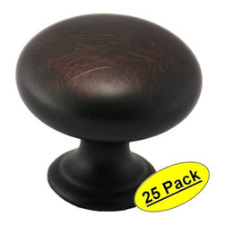 Cosmas 4950ORB Oil Rubbed Bronze Cabinet Hardware Round Mushroom Knob - 1-1/4" D - Cabinet And Drawer Knobs