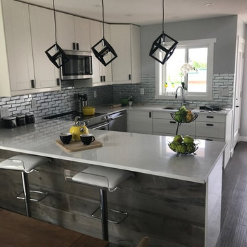 3D Glass Kitchen Backsplash