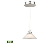 Elk Home - Elk Home Lca101-10-15 Cono 7'' Wide 1-Light Mini Pendant, Chrome - Elk Home LCA101-10-15 Cono 7'' Wide 1-Light Mini Pendant - Chrome. Collection: Cono. Primary Color/Finish: Chrome. Primary Color/Finish Family: Silver. Primary Material: Glass. Secondary Material: Metal. Dimension(in): 7(W) x 7(Depth) x 3(H). Bulb: (1)5W (Not Included). Color Temperature: 3000K (Warm White). Shade Dimension(in): 2.8(H). Safety Rating: UL/CSA.