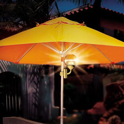 Dayva International - Battery-Powered Umbrella Light Clamps to Patio Umbrella Sphere Light - Outdoor Umbrellas