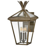 Hinkley - Hinkley 26095BU Palma, 3 Light Outdoor Large Wall t Lanternl - Palma charmingly blends European elegance with timPalma 3 Light Outdoo Burnished Bronze Cle *UL: Suitable for wet locations Energy Star Qualified: n/a ADA Certified: n/a  *Number of Lights: 3-*Wattage:60w Incandescent bulb(s) *Bulb Included:No *Bulb Type:Incandescent *Finish Type:Burnished Bronze