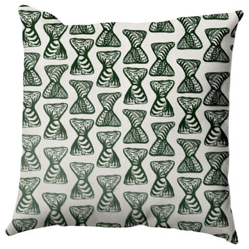 Ombre Bongo Outdoor Pillow, Green, 16"x16"