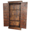 Consigned Cabinet Mehrab Arch Doors Rustic Reclaimed Wood Wardrobe Armoire