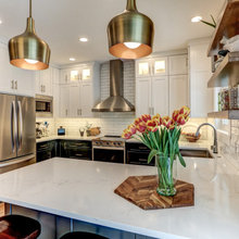 Kitchen With Two Color Cabinets