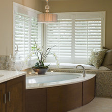 Corner Tub window treatments