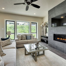 condo fireplace modern wall