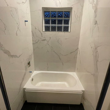 BATHROOM - 24 x 48 Statuary Porcelain Tub / Shower Wall Tile with Window