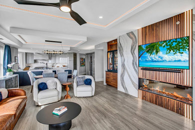 Example of a beach style living room design in Jacksonville