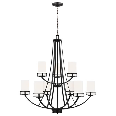 Robie 9-Light Chandelier, Midnight Black