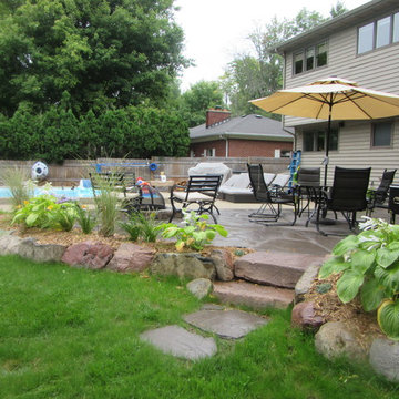 East Grand Rapids Pool Side Flagstone Patio w/ Fire-pit