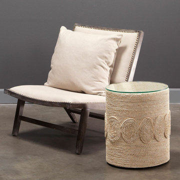 Modern Glass and Lucite Side End Tables
