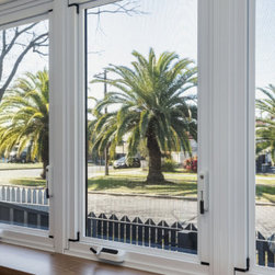 White Aluminium Casement Windows closed - Windows