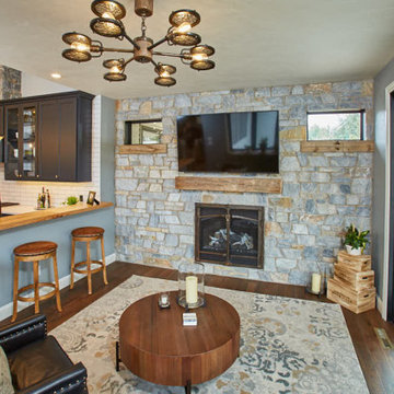 Chamberlain Real Thin Stone Veneer Living Room