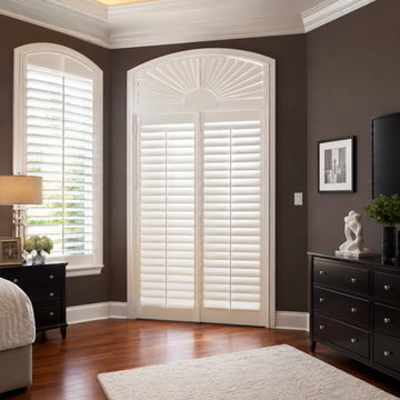 Plantation Shutters Florida | Living Room & Master Bedroom | Luxury Florida Home