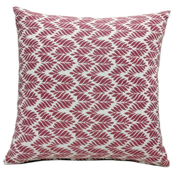 Kimberly Ann Indoor/Outdoor Throw Pillow, Set of 2, Rose Leaf, 16" X 16"