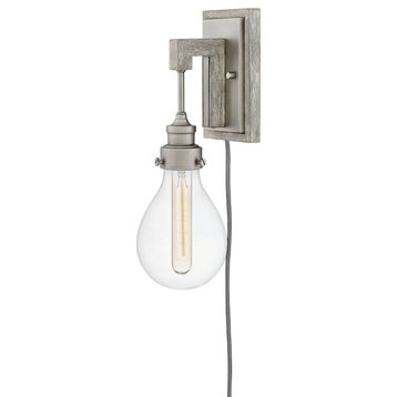 1 Light Plug-in Wall Sconce in Rustic-Industrial-Scandinavian Style - 5.25