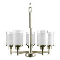 Progress Lighting Progress Lighting Alexa 5 Light Chandelier With White Glass Brushed Nickel Progress Lighting Progress Lighting Alexa 5 Light Chandelier With White Glass Brushed Nickel
