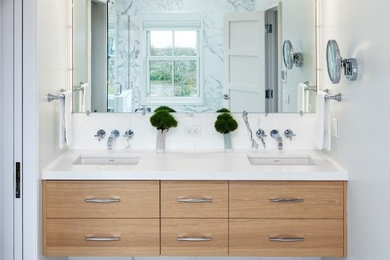 This is an example of a transitional bathroom in Denver.