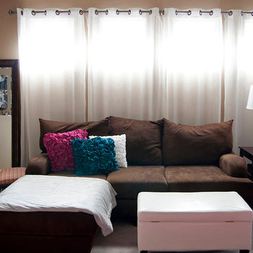 Existing dark brown sectional stays