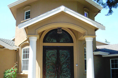 Inspiration for a mediterranean exterior home remodel in Orange County